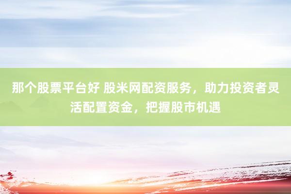 那个股票平台好 股米网配资服务，助力投资者灵活配置资金，把握股市机遇